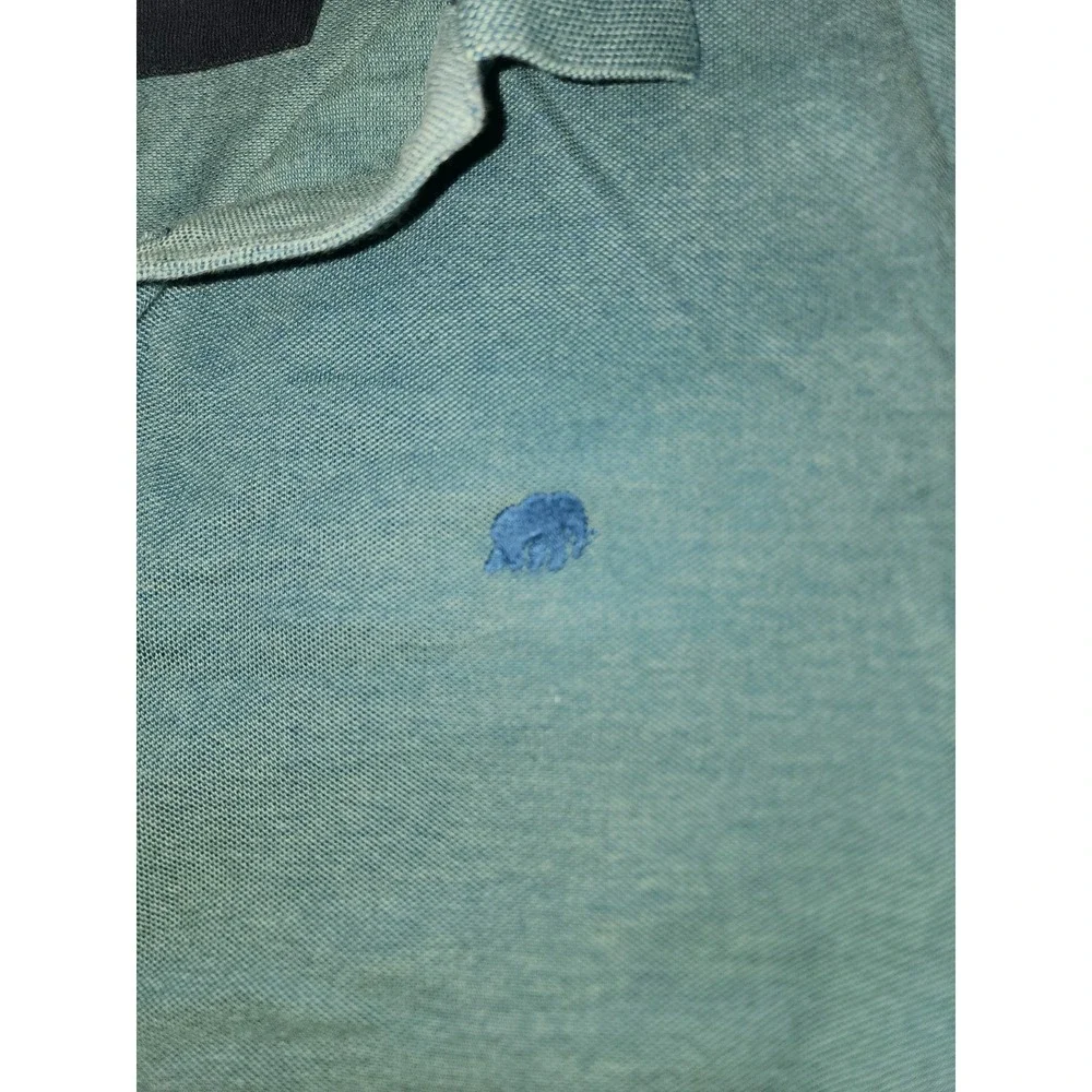 Banana Republic Pique Polo Shirt Large Organic Cotton Light Green Short Sleeve
